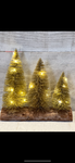 Gold LED brush trees