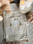 The bead embroidered pumpkin runner
