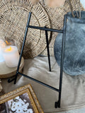 The metal frame stand