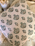 Hand stamped pillow