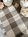 The cotton checkered table runner