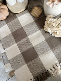 The cotton checkered table runner