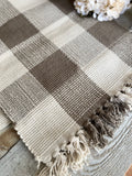 The cotton checkered table runner
