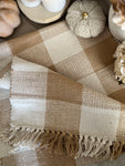 The cotton checkered table runner