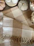The cotton checkered table runner