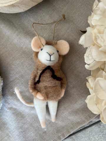 Harrison hoodie mouse ornament