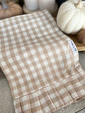 The pleated checkered tea towel