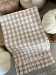The pleated checkered tea towel