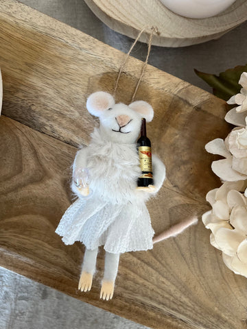 The wino mouse ornament