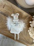 Silver star mouse ornament