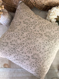 Daisy block print pillow