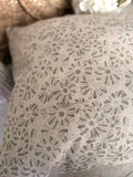 Daisy block print pillow