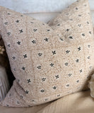 Clover block print pillow 20” x 20”