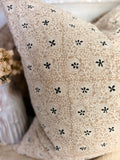 Clover block print pillow 20” x 20”