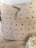 Clover block print pillow 20” x 20”