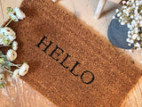 Hello door mat