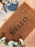 Hello door mat