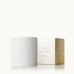 Fraiser fir white & gold ceramic candle 312g