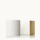 Fraiser fir white & gold ceramic candle 312g