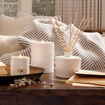Fraiser fir white & gold ceramic candle 312g