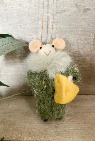 Cheddar Cheri the mouse ornament