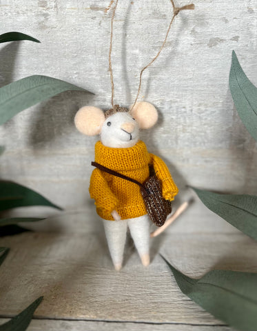 Frankie the mouse ornament
