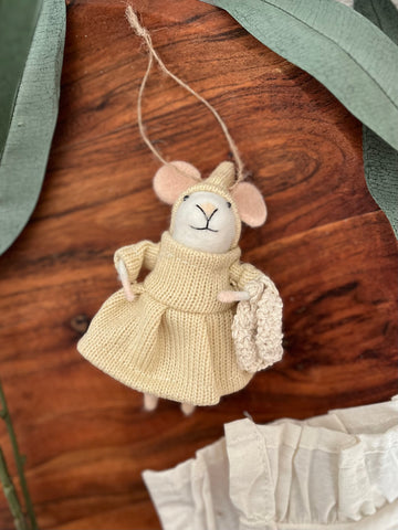 Prairie Penelope the mouse ornament