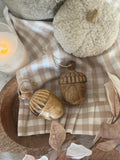 The wooden acorn