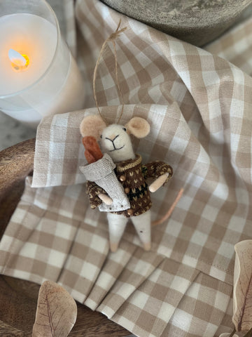 Baguette Benoit the mouse ornament