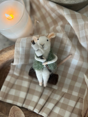 Toasty ted the mouse ornament