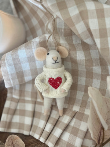 Happy heart the mouse ornament