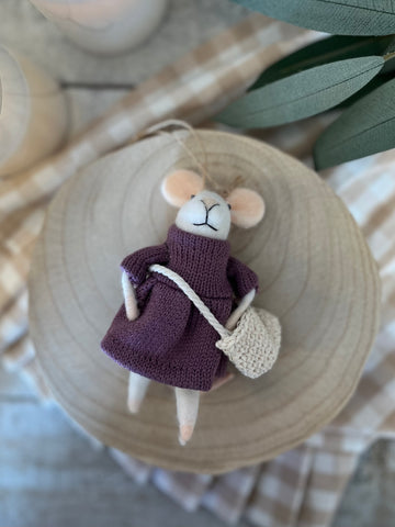 Craft fair Carla the mouse ornament
