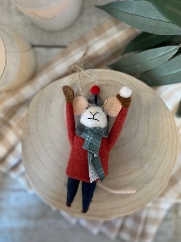 Snowball Spencer the mouse ornament