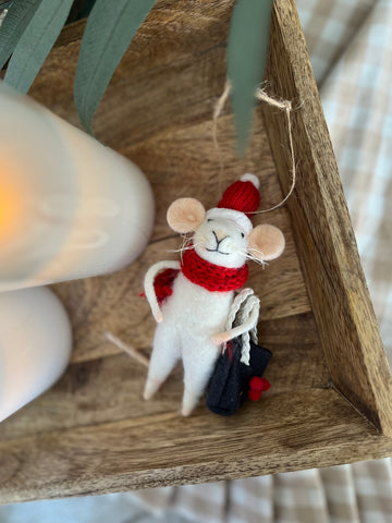 Yuletide yohan the mouse ornament