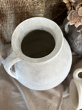 The pottery jug vase - cream