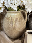 The pottery jug vase -  antique green