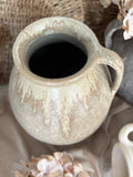 The pottery jug vase -  antique green