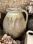 The pottery jug vase -  antique green