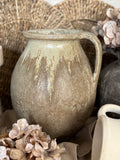 The pottery jug vase -  antique green