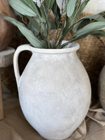The pottery jug vase - cream