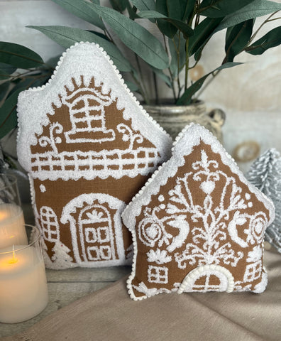 The gingerbread house pillow