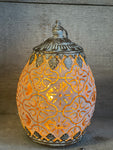 Battery operated lantern, copper