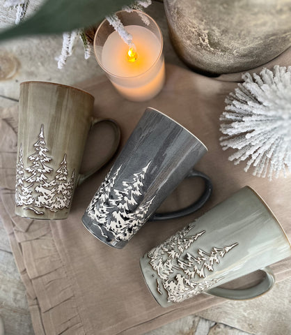 The tall snowy tree mug