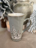 The tall snowy tree mug