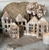 The wooden house set