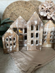 The wooden house set