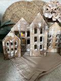 The wooden house set