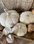 The Taupe Boucle pumpkins