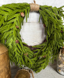 Real touch pinecone heart wreath 22”