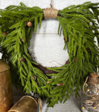 Real touch pinecone heart wreath 22”